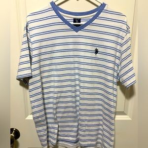 Polo U.S Polo Assn. V neck pin striped shirt
